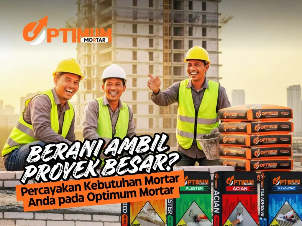 Berani Ambil Proyek Besar? Percayakan Kebutuhan Mortar Anda pada Optimum Mortar